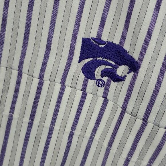 M KSTATE WILDCATS KANSAS EMBROIDERED LONG SLEEVE men's SHIRT medium - Picture 2 of 15